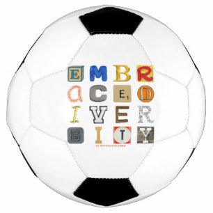 SlipperyJoe's embraces diversity cut-out letters c Football