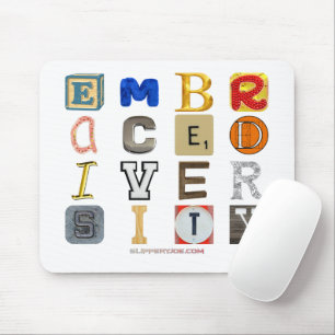 SlipperyJoe's embraces diversity cut-out letters c Mouse Mat
