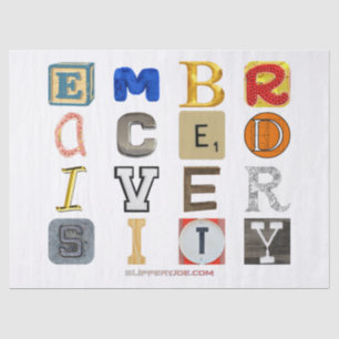SlipperyJoe's embraces diversity cut-out letters c Tissue Paper