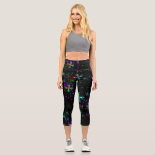 SlipperyJoe's festive lively Christmas atmosphere  Capri Leggings