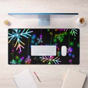 SlipperyJoe's festive lively Christmas atmosphere Desk Mat