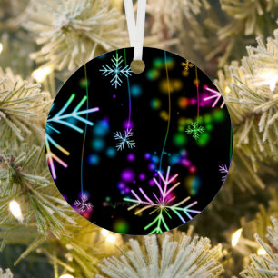 SlipperyJoe's festive lively Christmas atmosphere Metal Tree Decoration