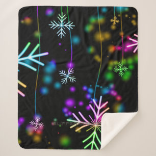 SlipperyJoe's festive lively Christmas atmosphere  Sherpa Blanket