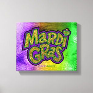 SlipperyJoe's festive Mardi Gras theme crown reinf Canvas Print