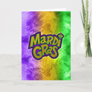 SlipperyJoe's festive Mardi Gras theme crown reinf Card