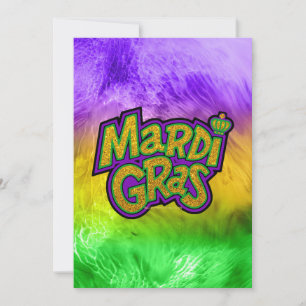 SlipperyJoe's festive Mardi Gras theme crown reinf Holiday Card