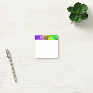 SlipperyJoe's festive Mardi Gras theme crown reinf Post-it Notes