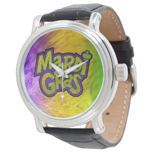 SlipperyJoe's festive Mardi Gras theme crown reinf Watch