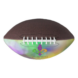 SlipperyJoe's festive Mardi Gras themed purple gre American Football