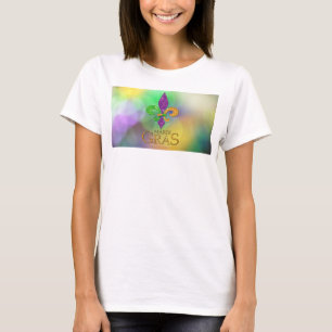 SlipperyJoe's festive Mardi Gras themed purple gre T-Shirt