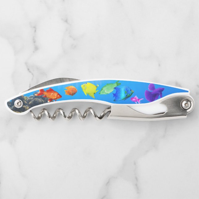 SlipperyJoe's Fish Pride tropical green blue purpl Corkscrew (Back)