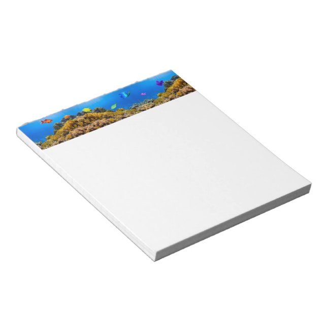 SlipperyJoe's Fish Pride tropical green blue purpl Notepad (Angled)