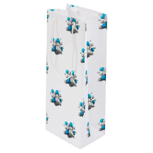 SlipperyJoe's floating cluster of cubes' size vari Wine Gift Bag