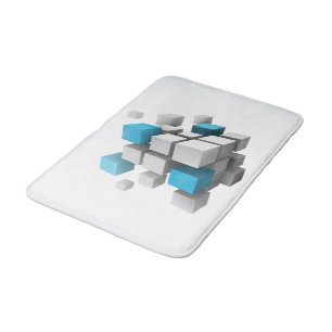 SlipperyJoe's floating cluster of cubes size varie Bath Mat