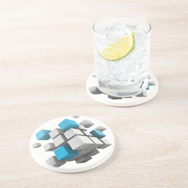 SlipperyJoe's floating cluster of cubes size varie Coaster (Side)