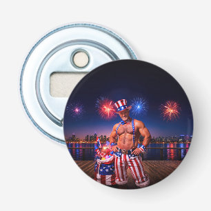 SlipperyJoe's Fourth of July celebration bare hair Bottle Opener