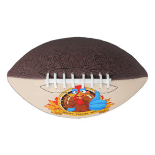 SlipperyJoe's fun cartoon-style Thanksgiving desig American Football
