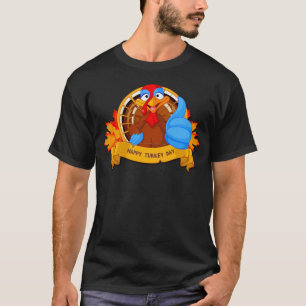 SlipperyJoe's fun cartoon-style Thanksgiving desig T-Shirt