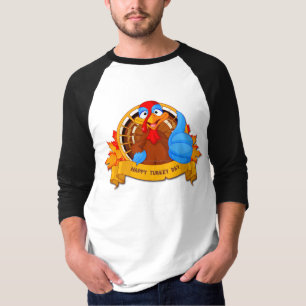 SlipperyJoe's fun cartoon-style Thanksgiving desig T-Shirt