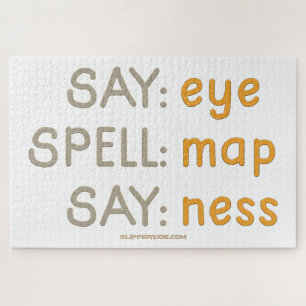 SlipperyJoe's funny joke saying spell say word art Jigsaw Puzzle