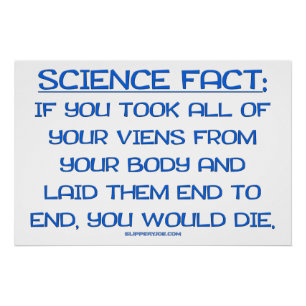 SlipperyJoe's funny saying science fact blue remov Poster