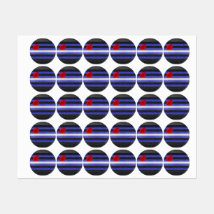 SlipperyJoe's Gay Leather Pride flag black royal b