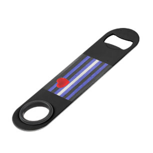 SlipperyJoe's Gay Leather Pride flag black royal b