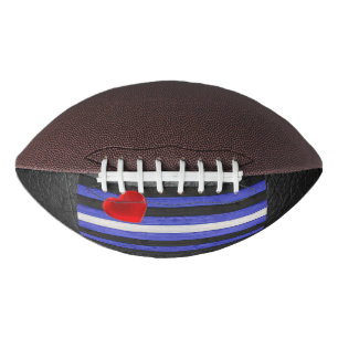 SlipperyJoe's Gay Leather Pride flag black royal b American Football