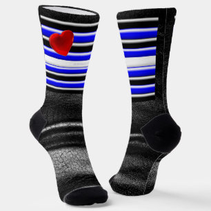 SlipperyJoe's gay leather pride flag gifts black r Socks
