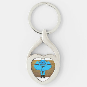 SlipperyJoe's gay muscle bear cartoon thong leathe Key Ring