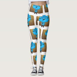 SlipperyJoe's gay muscle bear cartoon thong leathe Leggings