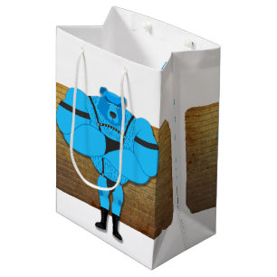 SlipperyJoe's gay muscle bear cartoon thong leathe Medium Gift Bag