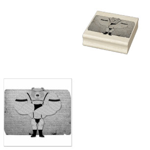 SlipperyJoe's gay muscle bear cartoon thong leathe Rubber Stamp