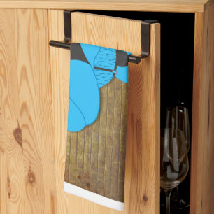 SlipperyJoe's gay muscle bear cartoon thong leathe Tea Towel