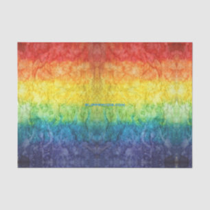 SlipperyJoe's gay pride flag rainbow colours tie-d Tissue Paper