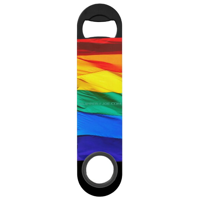 SlipperyJoe's gay pride flag waving pride colours  (Front)