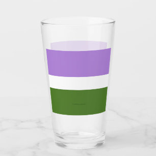 SlipperyJoe's Genderqueer Pride Flag colours Non-b Glass