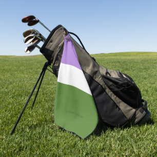 SlipperyJoe's Genderqueer Pride Flag colours Non-b Golf Towel