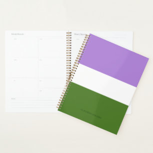 SlipperyJoe's Genderqueer Pride Flag colours Non-b Planner