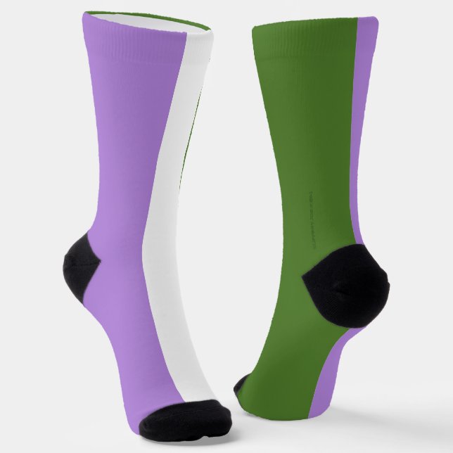 SlipperyJoe's genderqueer pride flag colours non-b Socks (Angled)