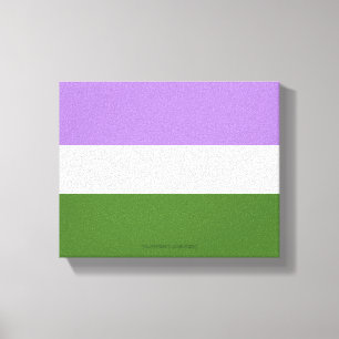 SlipperyJoe's genderqueer pride flag lavender blen Canvas Print