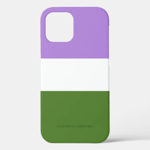 SlipperyJoe's genderqueer pride flag lavender blen iPhone 12 Pro Case