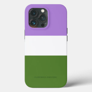 SlipperyJoe's genderqueer pride flag lavender blen iPhone 13 Pro Case
