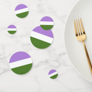 SlipperyJoe's genderqueer pride flag lavender blen Confetti