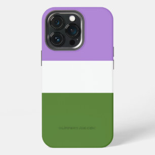 SlipperyJoe's genderqueer pride flag lavender blen iPhone 13 Pro Case