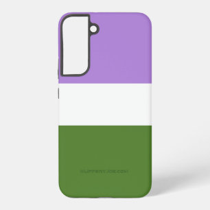 SlipperyJoe's genderqueer pride flag lavender blen Samsung Galaxy Case