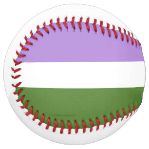 SlipperyJoe's genderqueer pride flag lavender blen Softball