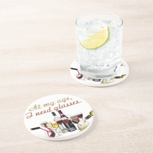 SlipperyJoe's Glasses fermented grapes wine pourin Coaster