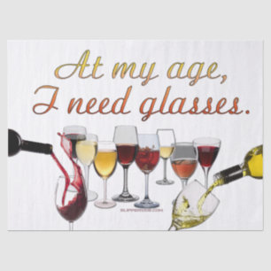 SlipperyJoe's Glasses fermented grapes wine pourin Tissue Paper