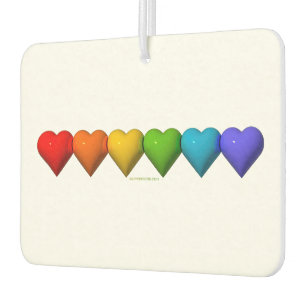 SlipperyJoe's glossy 3D heart shapes glyphs create Car Air Freshener